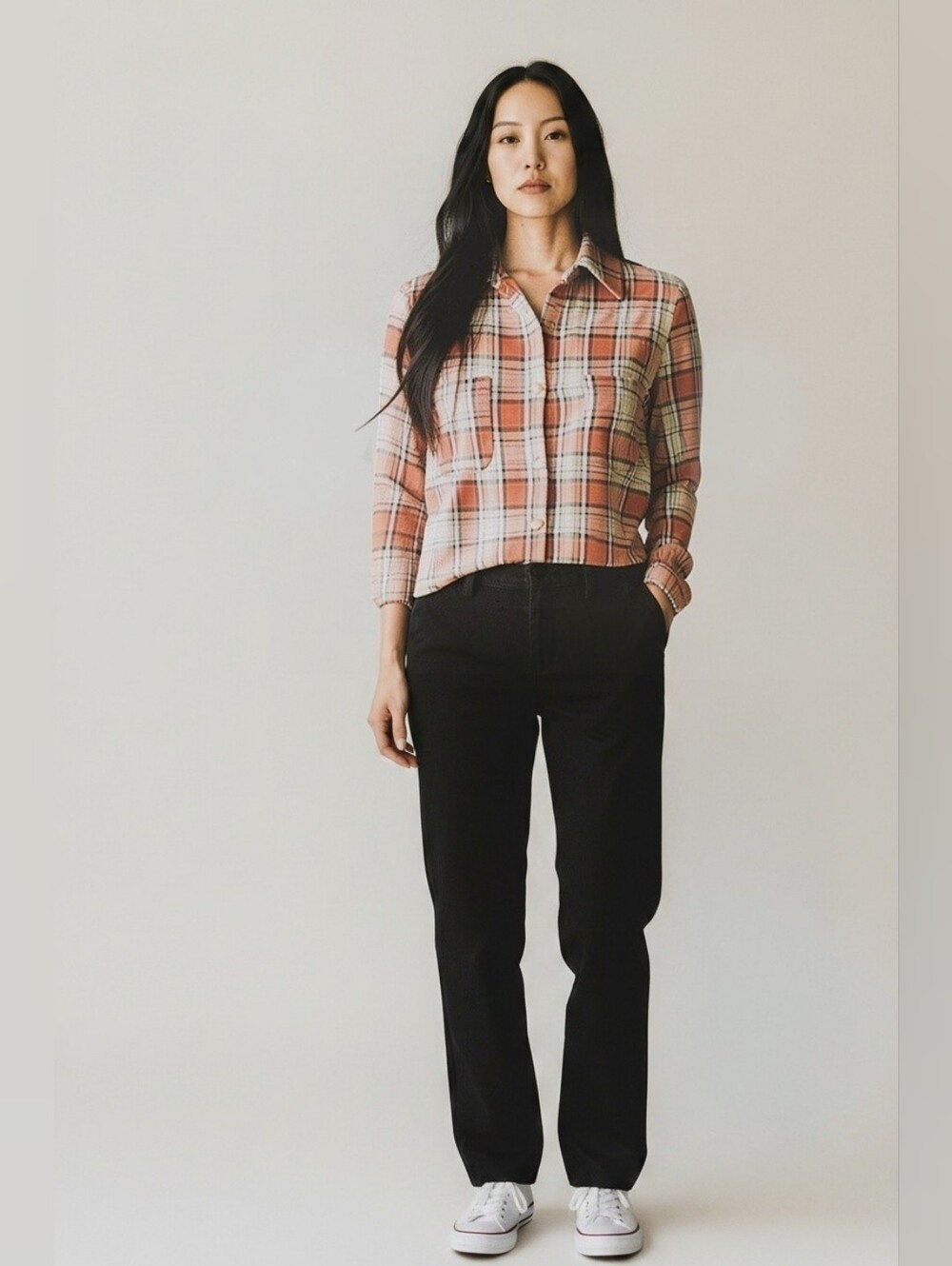 Chelsea & Violet Plaid Fall Flannel Shirt